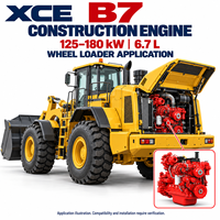 Moteur diesel Cummins d'origine 168-296 ch B7 6,7 L 6 cylindres en ligne turbocompressé refroidi par intercooler pour camions et excavateurs de moyenne taille