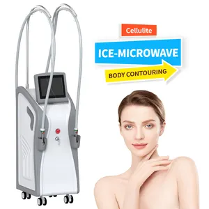 2 manici di ghiaccio a microonde macchina per stringere la pelle con perdita di grasso Cellulite massaggio professionale pelle che stringe macchina di bellezza uso del salone