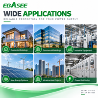 EBASEE OEM 63A 230V 2P 1P Monophasé Réinitialisation Automatique Protection Contre les Surtensions et les Sous-tensions Relais de Protection de Tension sur Rail DIN