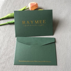 사용자 정의 하이 퀄리티 럭셔리 금박 로고 다크 그린 진주 멋진 종이 보석 가방 봉투 유형 - Product Image 2