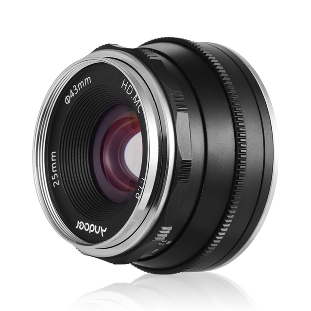 25mm F1.8 Manual Focus Lens Large Aperture Compatible with Canon M1/ M2/ M3/ M5/ M6/ M10/ M100/ M50 EOS M-Mount