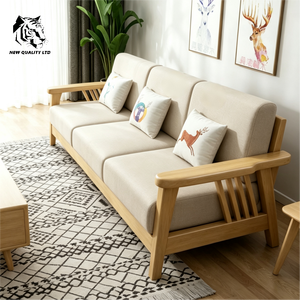 Fábrica de muebles, precio económico, personalizado, gran stock listo para enviar, sofá de tela, nuevo diseño, muebles para sala de estar, sofá plegable de madera - Product Image 2