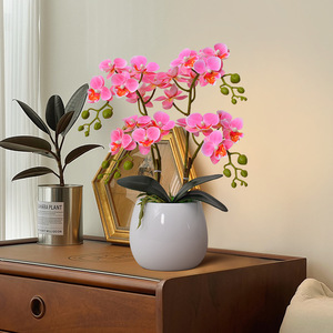 Flower Delight - Planta Artificial de Orquídea Phalaenopsis en Maceta de 36 Pulgadas, PVC Suave, Decoración Realista para Interiores - Product Image 1