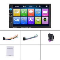 (Stock en EE. UU./UE) Reproductor MP5 para Auto Podofo Radio Estéreo para Coche 7" Pantalla Táctil USB AUX Control en Volante 7023B OEM