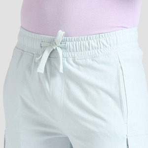Shorts décontractés pour homme, coupe ample, été, couleur unie, taille ajustable avec cordon de serrage, mélange de coton, séchage rapide, respirant, écologique - Product Image 2