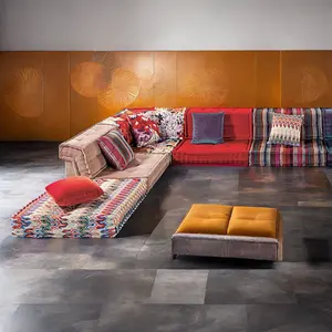 Diy Woonkamer Modulaire Vloer Sofa Villa Woonkamer Meubels Lederen Bank Sofa Set