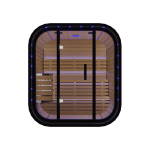 Lusso design canadese cedro di lusso all'aperto quadrato sauna a vapore camera lontano infrarosso 6KW stufa elettrica 2-6 persone vendita calda - Product Image 4