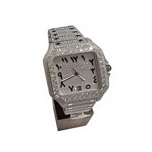Reloj de Mujer con Caja Cuadrada de Acero Inoxidable y Moissanita, Certificaciones, en Oferta, Personalizado con Diamantes, Resistente al Agua 10 Bar - Product Image 1