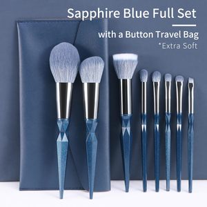 Ensemble de pinceaux de <span class=keywords><strong>maquillage</strong></span> professionnel vegan pour femmes de <span class=keywords><strong>marque</strong></span> privée personnalisé Pro Bleu bon marché - Product Image 2