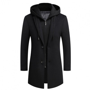 Manteau d'hiver pour homme, col double, grande taille, en laine, pour le commerce extérieur - Product Image 2