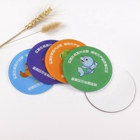 En gros Haute Qualité 3D Personnalisé Rond Coloré EN PVC Souple En Caoutchouc Silicone Sous-verres