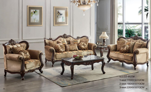 Sofá Chesterfield de Madera Maciza Hecho a Mano con Respaldo Acolchado, Tapicería de Terciopelo, Brazos Enrollados, Tres Plazas, Mueble para Sala de Estar - Product Image 4