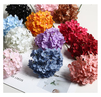 Bunga Hydrangea Sutra Buatan Tangan Realistis untuk Dekorasi Tahun Baru, Pesta, Pernikahan, dan Meja Rumah