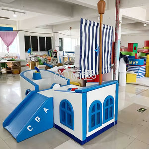 Moetry Bateau Pirate Blanc Aire de Jeux à Balles Douces Aire de Jeux Intérieure Personnalisable Écologique Équipement de Jeux pour Bébé pour la Maternelle - Product Image 4