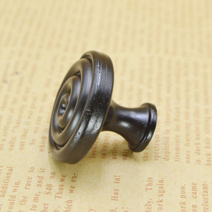Furniture Handle Round <b>Black</b> Zinc Alloy Traditional Cabinet <b>Door</b> <b>Knob</b> Durable - Product Image 1