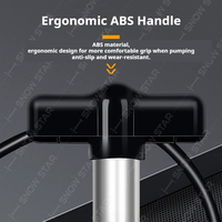 Pompe à air manuelle légère pour vélos 160 PSI, pompe à vélo de sol avec manomètre