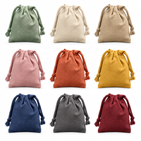 Sac de rangement pour chaussures en lin gaufré écologique, personnalisable avec logo, réutilisable, de haute qualité, en tissu organique recyclé, avec cordon de serrage