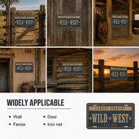 Décoration murale en métal Cowboy Country, panneau en aluminium Wild West pour Rodeo Ranch Bar