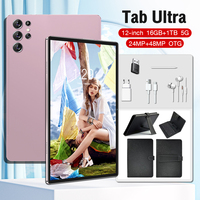 Tablet Europe Tab Ultra Max de 11 Pulgadas con Pantalla AMOLED Completa, Snapdragon 8, 16 GB, 1 TB, Cámara Cuádruple con IA de 108 MP, 8000 mAh, 5G, Overclock, Ideal para Juegos, Regalo