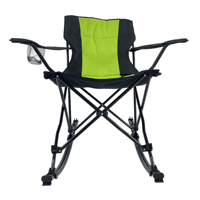 Chaise à bascule pliable en métal portable pour le camping en plein air, fabriquée sur mesure par Tepu Factory Direct, avec sac de rangement, légère