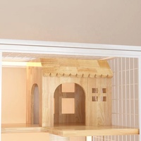 Villa pour chat moderne et luxueuse d'intérieur, cage en métal pliable confortable, cage en maille de fer détachable, maison pour chat robuste, montage facile
