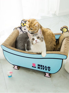 Vente complète baignoire planche à gratter pour chat nid de chat meulage griffe résistant ondulé chat jouets pour animaux de compagnie - Product Image 3