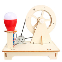 Kit de Modelo de Generador Manual de Manivela de Madera Personalizado de Fábrica, Juguete Educativo STEM de Física y Ciencia, Manualidades de Ensamblaje de Energía Manual para