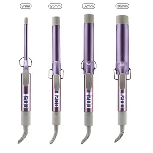 Chuyên nghiệp gốm Curly Irons LCD hiển thị nhiệt độ Curling Irons PTC nhanh chóng sưởi ấm tóc Curler