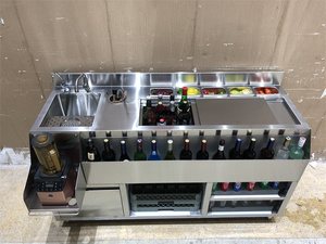 Station <span class=keywords><strong>de</strong></span> bar à cocktails <span class=keywords><strong>en</strong></span> <span class=keywords><strong>acier</strong></span> <span class=keywords><strong>inoxydable</strong></span> commerciale tout-<span class=keywords><strong>en</strong></span>-un / <span class=keywords><strong>Comptoir</strong></span> <span class=keywords><strong>de</strong></span> bar à cocktails - Product Image 2