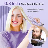 Mini marque privée OEM cheveux courts Portable petit crayon fer plat et barbe lisseur