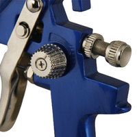 Pistolet de pulvérisation pneumatique HVLP chromé NA2002B de 1,3 mm avec gobelet de 600 ml pour usage domestique et industriel