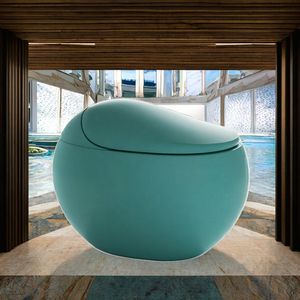 European Style White Advanced Intelligent Dual Flush Smart Toilet Egg Design Heated Seat Remote <strong>Control</strong> S-Trap Drainage Included - Product Image 3