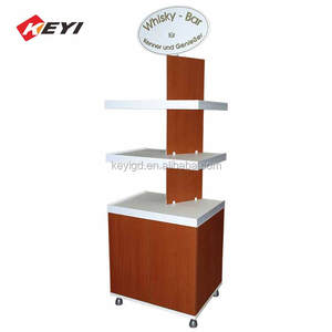 Espositore moderno eco-friendly personalizzabile in metallo e legno barilotto di <span class=keywords><strong>vino</strong></span> espositore per bottiglie di Whisky - Product Image 2