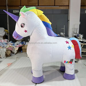 Disfraz de Mascota de unicornio arcoíris inflable para adultos estilo Little Pony para Carnaval, Cosplay y Navidad - Product Image 4