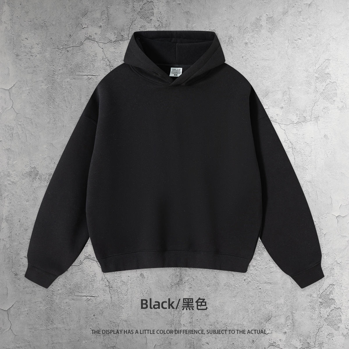 Boxy edition sweat-black