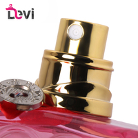 Nouveau design Devi – Flacons de parfum cylindriques en verre 50 ml, rose poudré, flacon de parfum rechargeable avec pompe vaporisateur vide