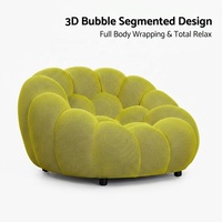 Fauteuil paresseux individuel en forme de bulle, chaise d'appoint moderne et créative en tissu nuage, fauteuil lounge unique pour salon, hôtel, villa