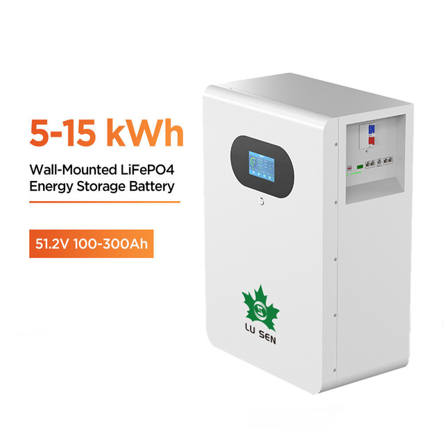 Wall Mounted LiFePO4 Battery 51.2V 48V 100Ah 200Ah Home Energy Storage Solar Power System 5KWh 10KWh Modular Backup Power Supply