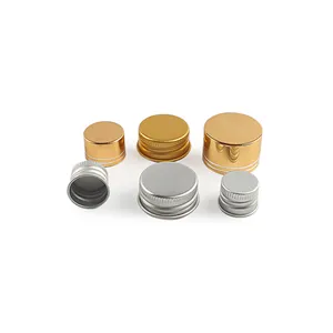 Cheap wholesale aluminum screw cap for glass wine bottle glass food jar plastic beverage bottle