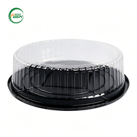 Boîte à gâteau Flash robuste de 16 pouces en PET avec couvercle en dôme amovible, conteneur à pâtisserie haute transparence pour la conservation de tranches de gâteau