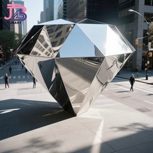 Espejo grande Diamante Característica Boda Acero inoxidable Diamante Estatua Arte Escultura al aire libre Diamante - Product Image 3