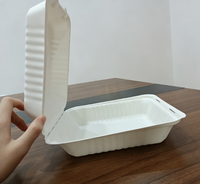 Contenants alimentaires jetables en bagasse 100 % compostables avec 1/2/3/4/5 compartiments, fabriqués en fibre de canne à sucre biodégradable
