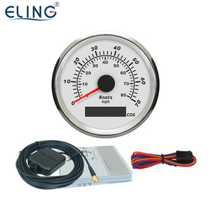 ELING 85mm 3 3/8 pulgadas barco <span class=keywords><strong>velero</strong></span> marino GPS velocímetro 15 35 70 nudos con <span class=keywords><strong>curso</strong></span> sobre el suelo con retroiluminación roja - Product Image 6