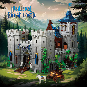 Medieval Forest Castle Building <b>Blocks</b> 33924 Educational Toy 800+ Pieces For Teenagers DIY Architecture Model - Product Image 5