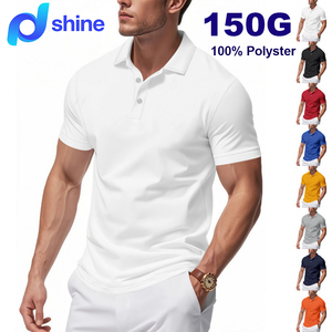 Polo homme en polyester, manches courtes, style rétro britannique, séchage rapide, nouvelle collection été, très demandé. - Product Image 1