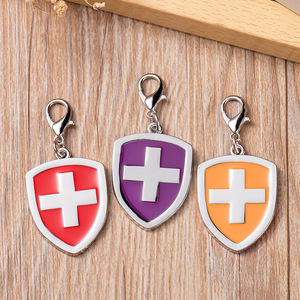 Etiqueta de perro de aleación de Zinc cruzada creativa, suministros para mascotas, etiqueta colgante, forma de escudo de Metal para gatos, etiqueta de identidad para mascotas, puede logotipo DIY - Product Image 2