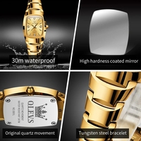 Jam Tangan Mewah OLEVS 7006 Tahan Air dengan Kalender, Jam Tangan Quartz untuk Wanita dan Pria, Hadiah untuk Pasangan, Montre, Relojes, Uhr Homme