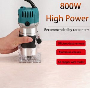 Fresadora Eléctrica de 220V para Trabajos en Madera, 800W, Sin Escobillas, 4A, 30000 RPM, Herramienta de Grabado, Recorte y Ranurado, Carcasa Metálica - Product Image 5
