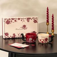 Tasse en céramique « Langage des roses », tasse à eau pour couple, tasse à café pour le bureau et la maison, souvenir de mariage, cadeau de mariage