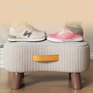 New Ottoman footrest cạnh giường ngủ bước phân với gỗ chân hình chữ nhật phân chân phần còn lại cho Ottoman cho bàn phòng khách phòng ngủ - Product Image 2